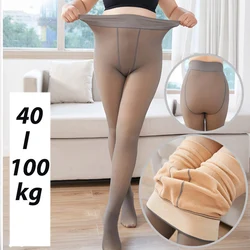 Plus Size  Solid Corlor Pantyhose High Waist Leggings Velvet Tights  High Stretch Stockings Resistant Super Winter Women  Thick