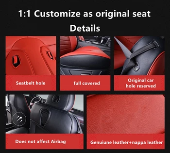 Custom Fit for 2010-2015 5th Camaro Coupe and 2016-2024 6th Camaro Car Seat Cover Full Set Nappa Leather for Chevrolet Camaro 2