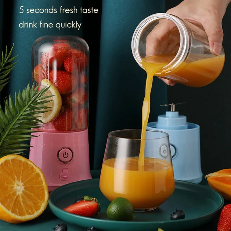 Portable Mini Electric Juicer Orange Juier Fruit Juicer Lemon Squeezer Glass Blender Smoothies Nutribullet Food 6