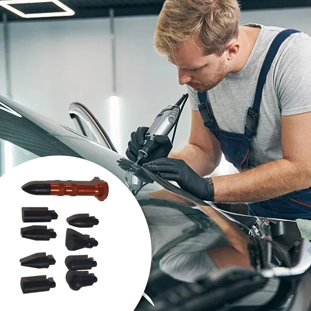

Профессиональная ручка для вмятин автомобиля, 9 наконечников, набор инструментов для ремонта кузова автомобиля, ручной инструмент для удаления вмятин, обслуживание автомобиля