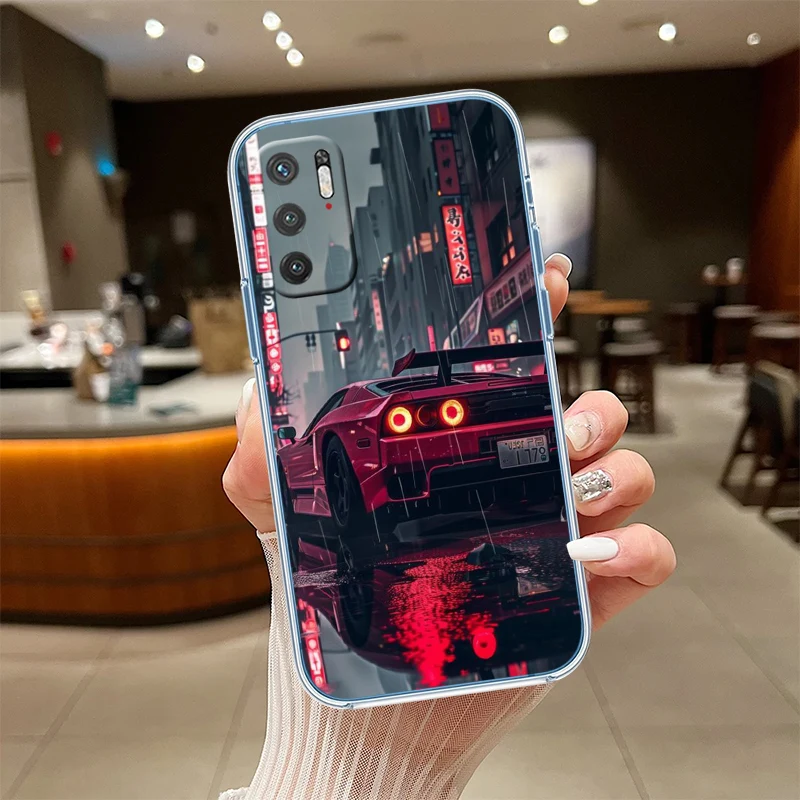 Transparent Phone Case with Wheel Sport Car Calipers Design