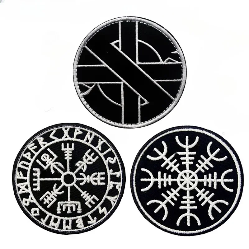 

Viking Embroidered Patches on Clothes Tactical Runes Badges Patches for Clothing Morale Badge DIY Armband Punk Backpack Stickers