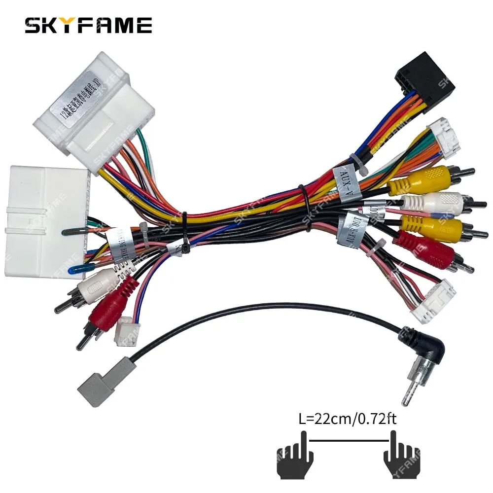 SKYFAME Car 16pin Wiring Harness Adapter Canbus Box Decoder Android Radio Power Cable For KIA K7 Cadenza Sorento Hyundai Azera