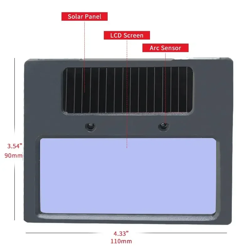 Smart solar auto dimming true color welding mask lens/eye mask filter