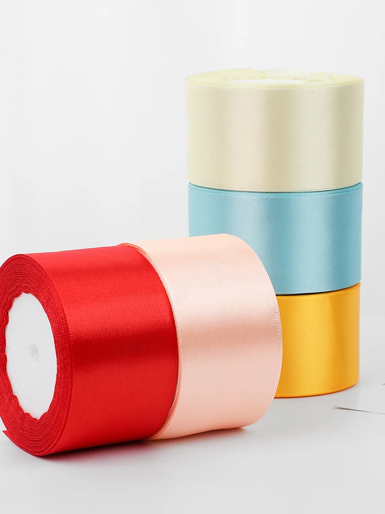 25Yards/Roll 5cm Satin Ribbons DIY Handmade Bows Crafts Fabric Christmas Halloween Birthday Party Gift Box Wrapping Tape satin ribbons satin ribbon ribbon decoration ribbon supplies wrapping ribbon fabric craft supplies