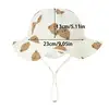 Korean Bear Baby Hat Muslin Cotton Bucket Hats for Girls Boys Cute Printed Spring Summer Infant Fisherman Cap Beach Accessories 4