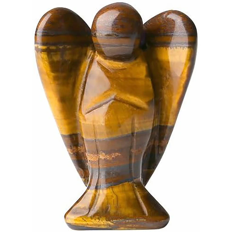 Celestial Harmony: Polished Hand-Carved Angel Crystal Statue