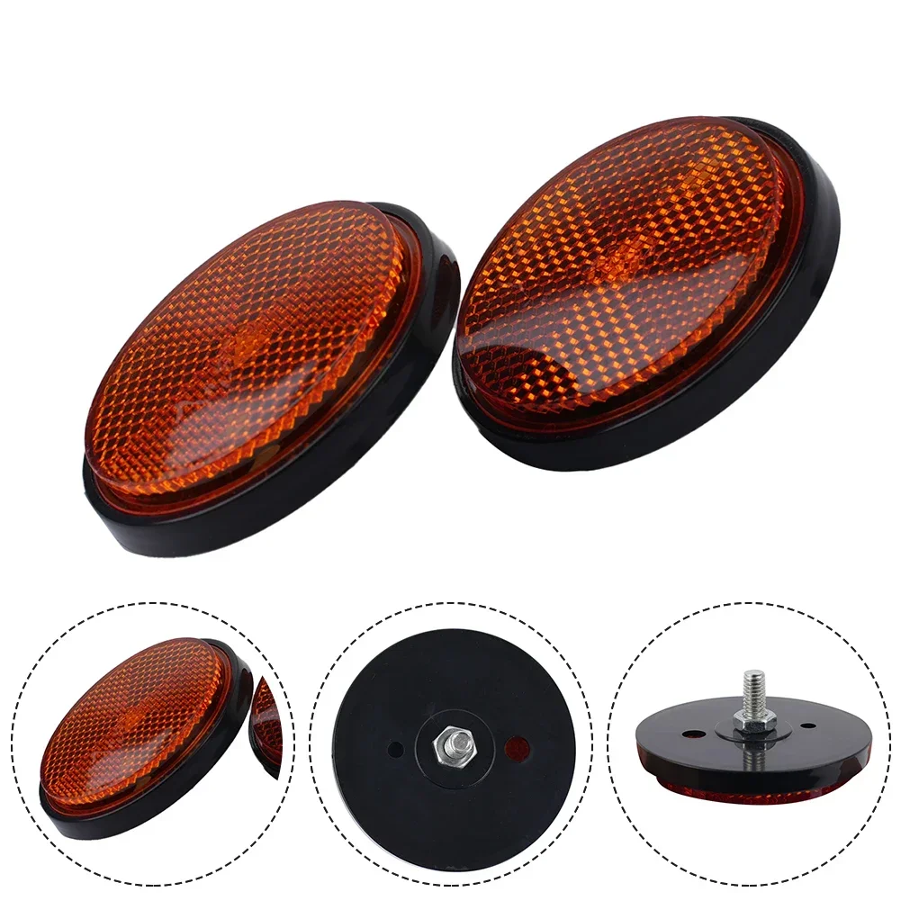 Reflective Sticker 2xCircular Car Trucks Motorcycle Night Refraction Light Part Electric Bicycles