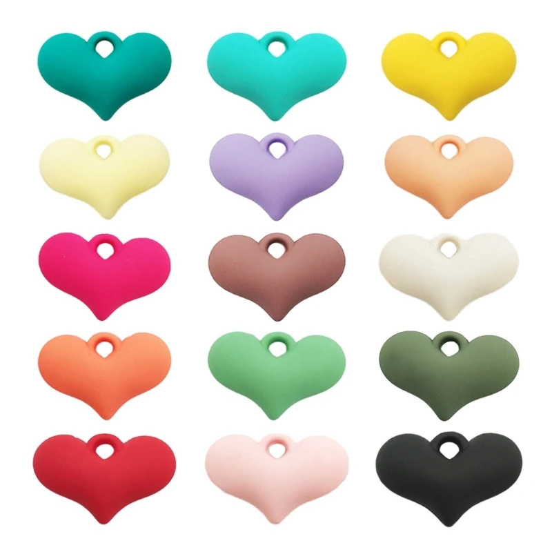 

Popular Candy-Colored Acrylic DIY Accessories Sweet Heart Pendants DIY Handmade Bracelet Necklace Earrings Materials