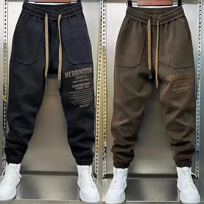 Pantalon Cargo Décontracté pour Homme, Mode Coréenne FjBaggy, Jogging de Gym, Streetwear Hip Hop, Y2K, Automne