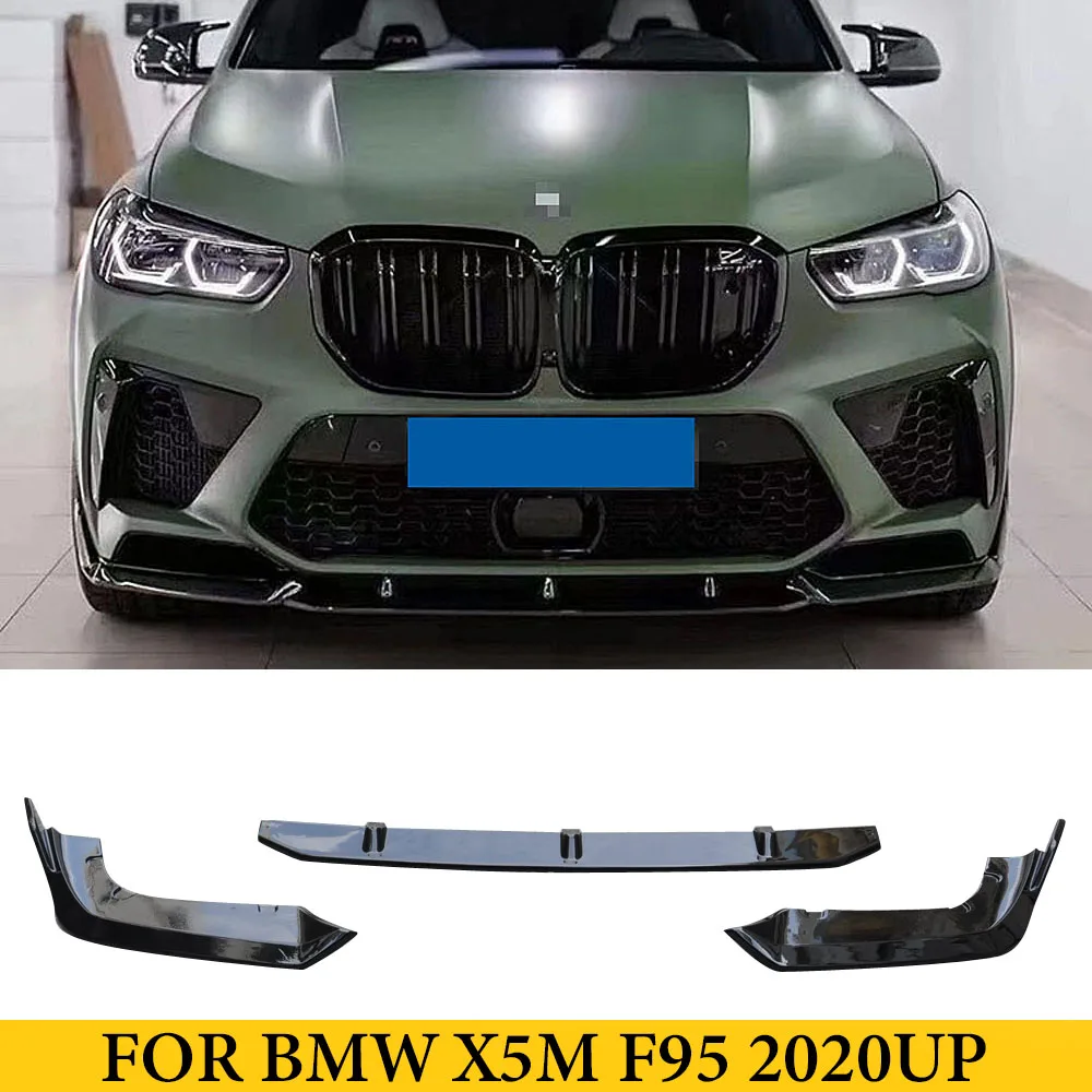 

For BMW X5M F95 2020UP Carbon Fiber/ABS Front Lip Bumper Spoiler Splitters Car Styling
