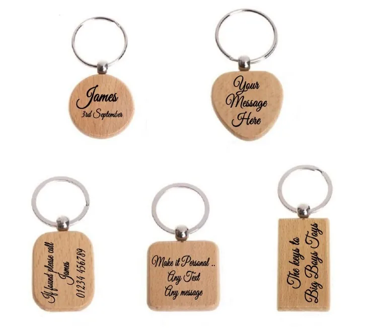 Personalized Wooden Keychain