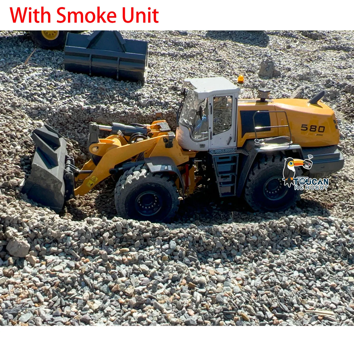 In Stock 1/14 XDRC 580 RC Hydraulic Loader Construction Vehicles Smoke Sound Light Radio Control Flysky I6s Cars Truck Toys 3