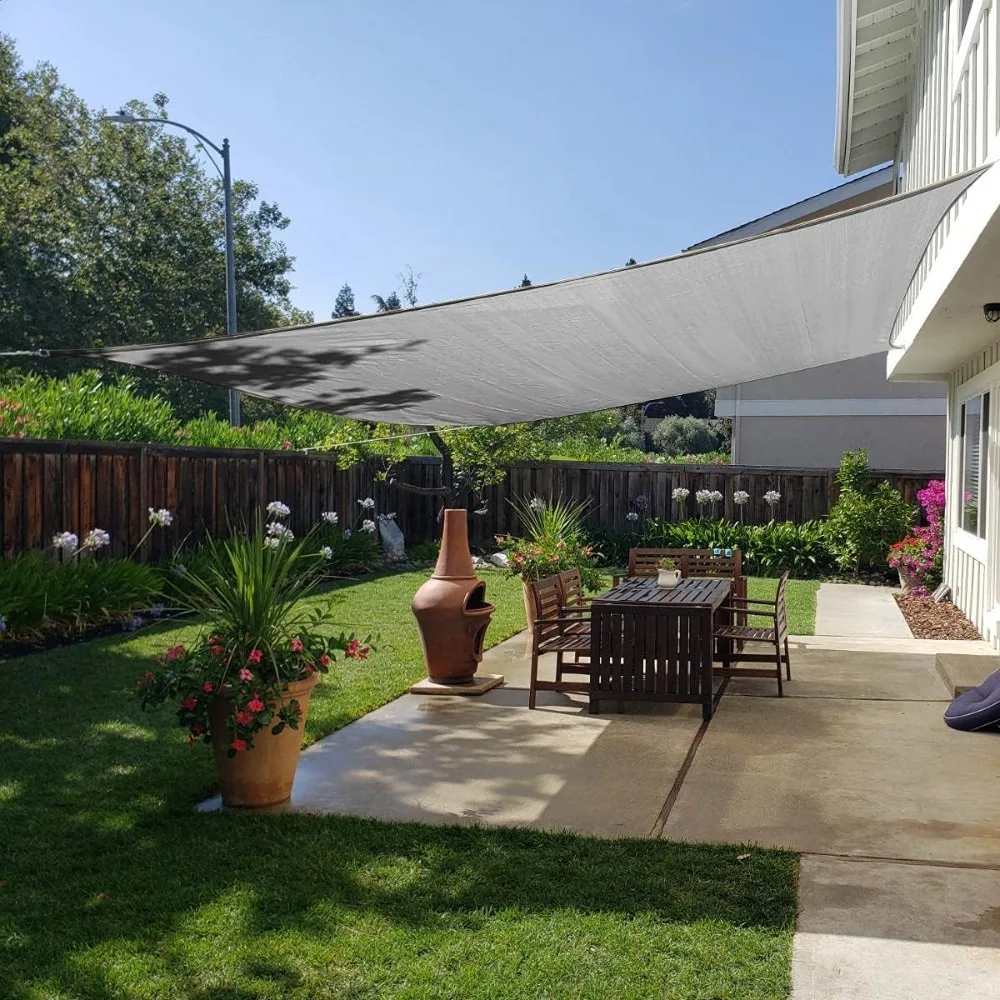 

Sun Shade Sail for Patio, Heavy Duty Rectangular Outdoor Sunshades UV Block Outside Canopy Cover for Backyard 20x26ft