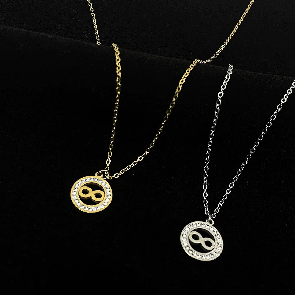 

Necklace For Women Fashion Romantic Gold Color Silver Colour Infinite Love Classic Infinity Symbol Stainless Steel Jewelry Gift