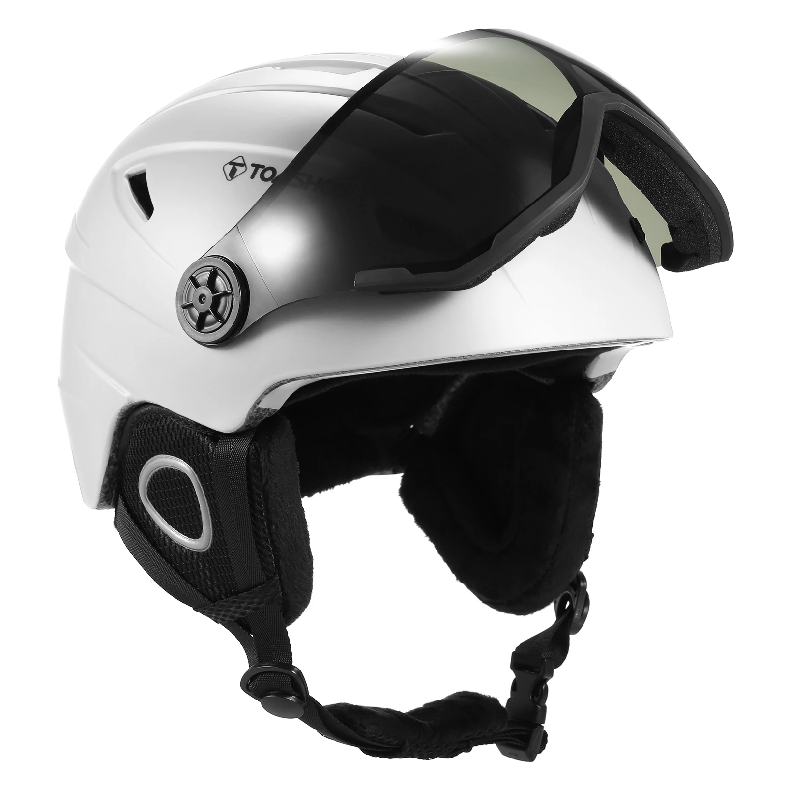 קסדת סקי עם משקפיים נשלפים, תוספת פנימית ומגן אוזניים קלים לגברים ונשים לסנובורד