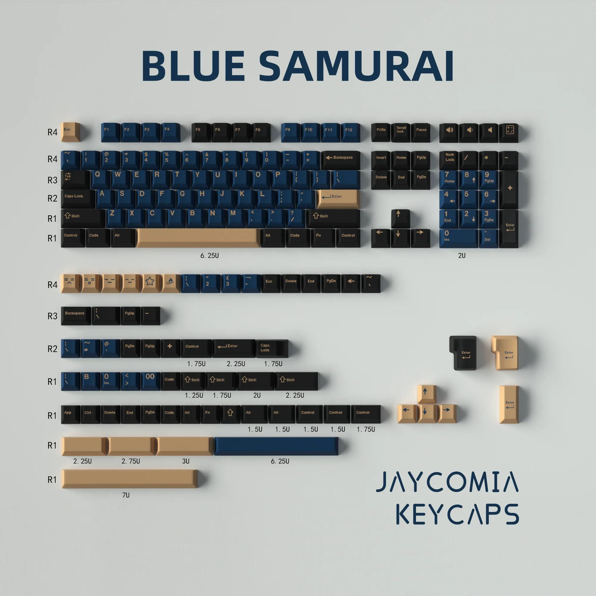 GMK PBT Cherry Profile Keycaps Set - WOB Red Samurai Botanical Olivia Design, 173 Keys, 7U Space Keys, Alice Layout