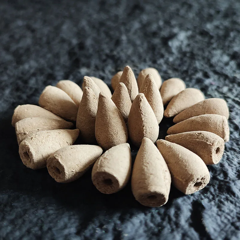 Natural Indian Cone Incense, Rose Scented, for Backflow Burners - Home, Tea Room, Hotel Fragrance