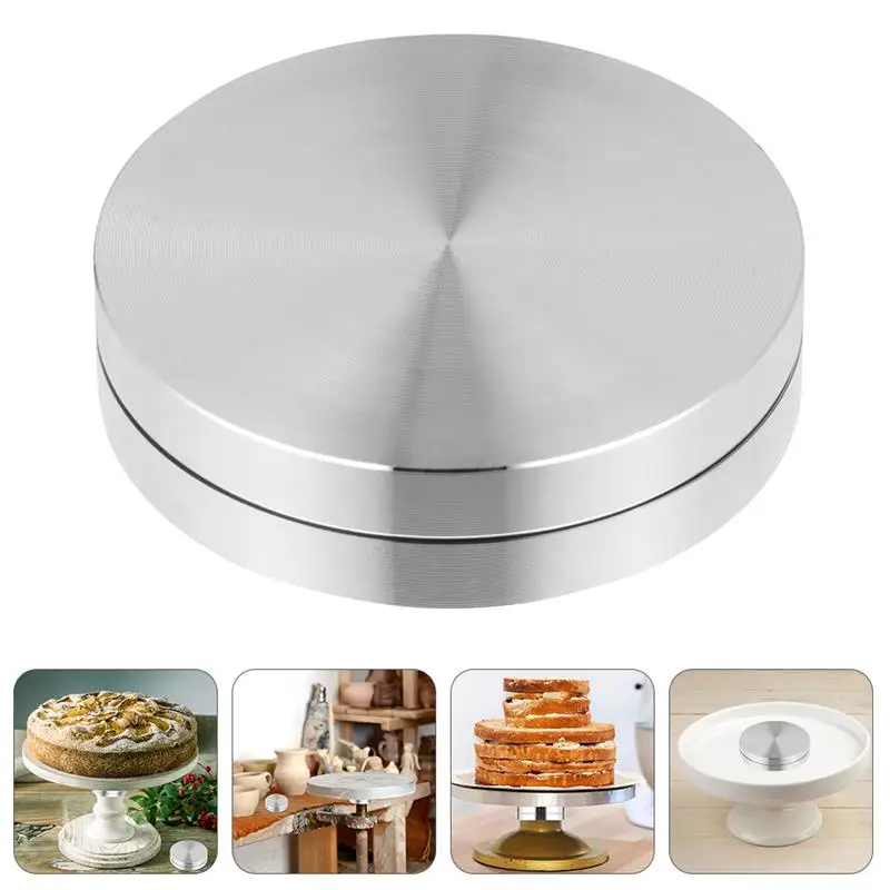 Cake Stand Cake Turntable 1pc Cake Stand Rotating Cake Turntable Aluminium Alloy Revolving Stand For Cupcake Pastry Decorating Supplies Cupboard