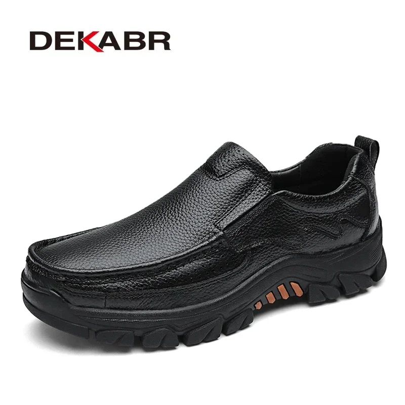 DEKABR Genuine Leather Men Shoes Casual Autumn Summer Fashion Shoes For Men Designer Classical Working Comfort Men Oxfords 5
