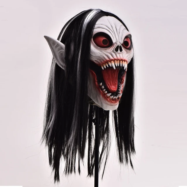 Máscara de Bruxas Realista para o Halloween, Máscara de Bruxa Assustadora,  Mulher Velha com Cabelo, Látex, Festa Cosplay, Fantasia - AliExpress