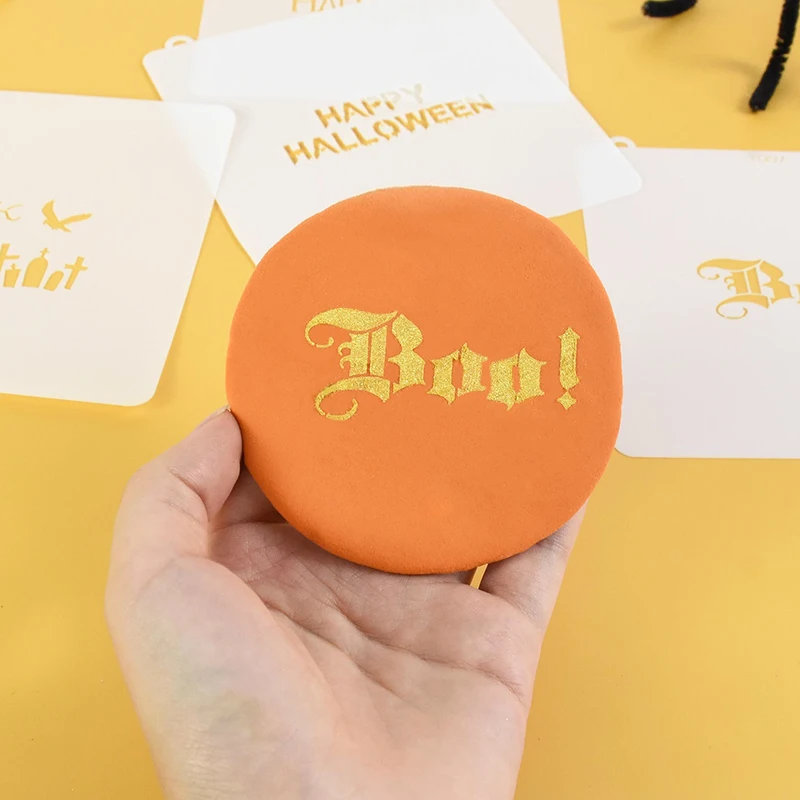 Halloween Cookie Coffee Spray Stencils Template Mesh Biscuit Cutter Fondant Cake Mold DIY Halloween Party Decoration Baking Tool