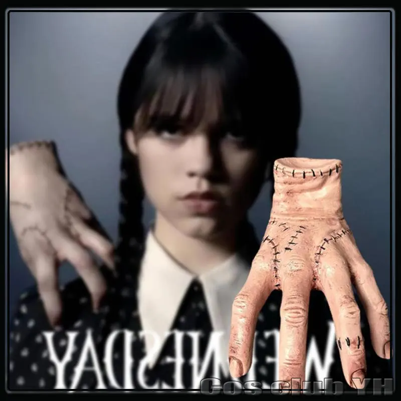 Case Di Film Donne Morticia Addams Capelli Cap Thing Broken Hand Cos Wednesday Addams Family Little Guys Claw Props Parrucca Cosplay