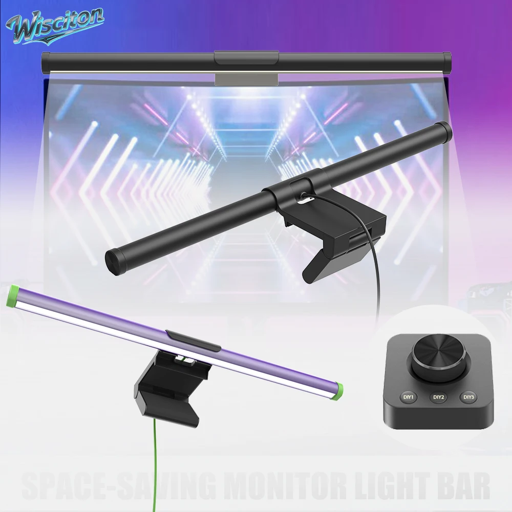 รูปสินค้า โคมไฟ RGB ปรับความสว่าง ป้องกันสายตา สำหรับทำงาน เล่นเกม