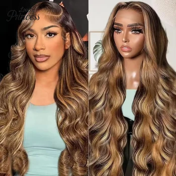 Body Wave P/427 Honey Blonde Highlight Wig Human Hair 13x4 13x6 Lace Front Human Hair Wigs Lace Frontal Wig For Black Women Wigs 1
