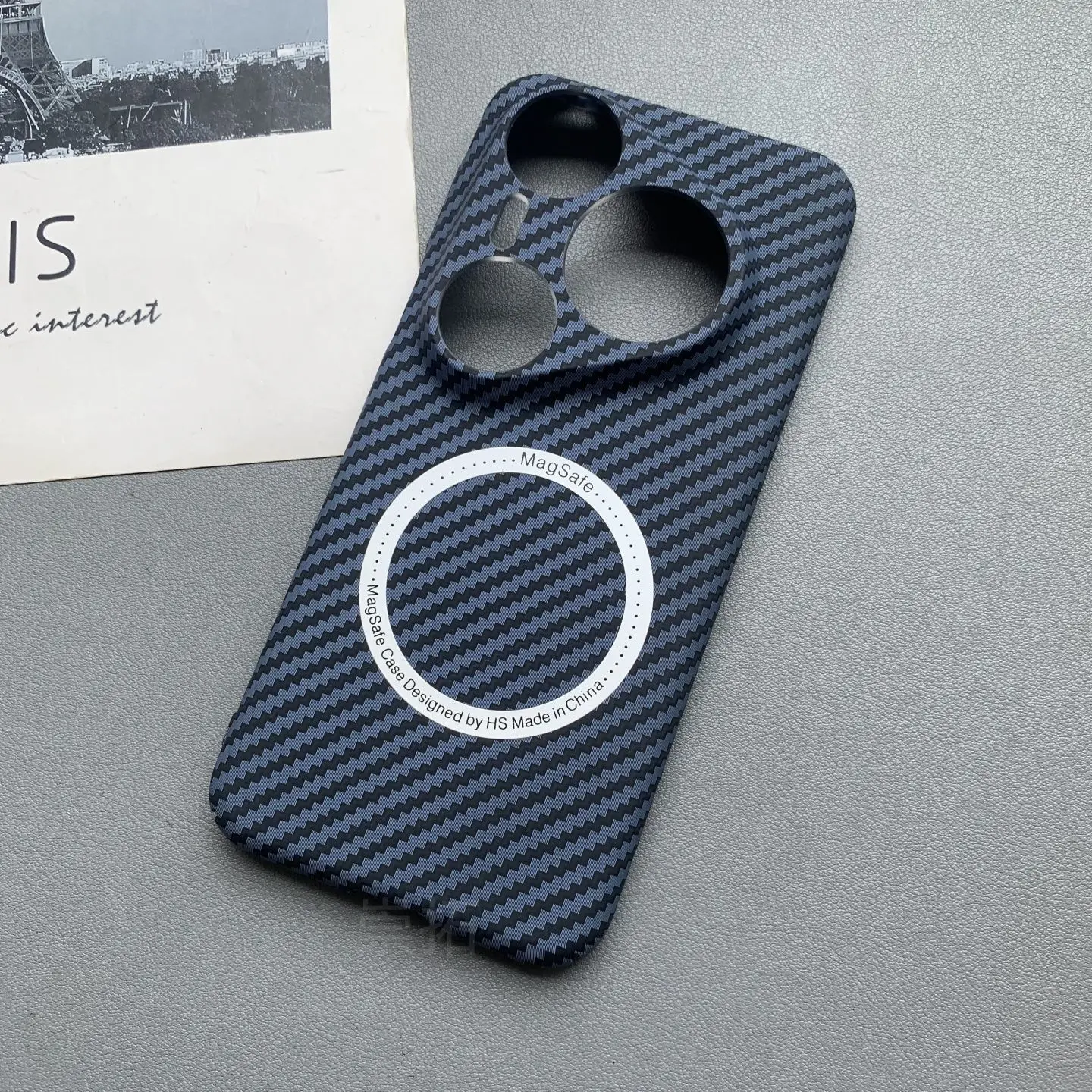 Premium Carbon Fiber Texture Magnetic Ultra-Thin Hard Case Cover