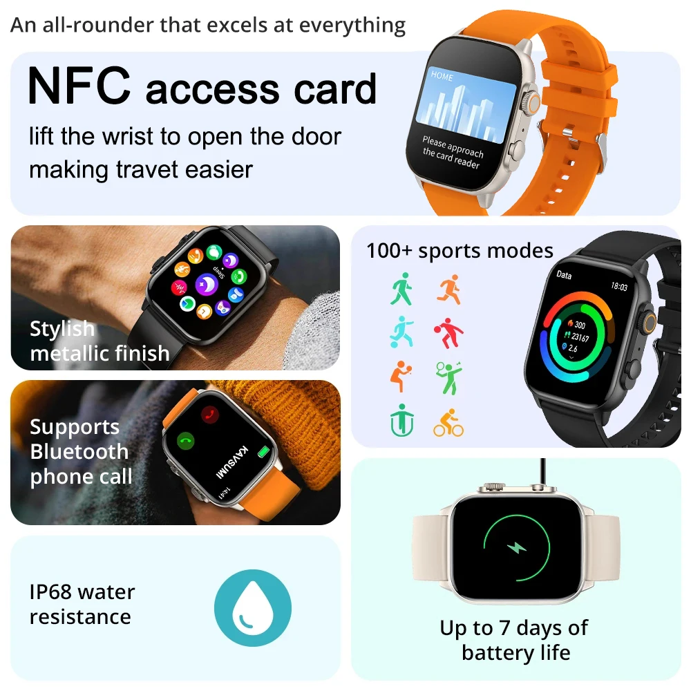 2024 HK95 NFC Ʈ ġ, AMOLED ũ,  , NFC ̽  Ʈ ġ, Ʈ 8 ð, ǰ