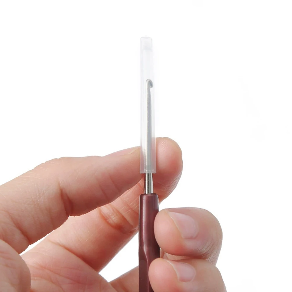 리디아 씨 4개/세트 크로셰 바늘 0.5인치 0.6인치 0.7인치 0.8mm 마이크로 바늘 가발 제작용 크로셰 락스 브레이드 위빙 바늘 도구