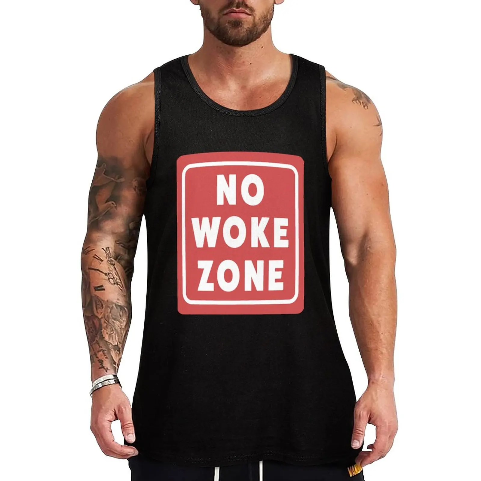 

New No Woke Zone - Anti Woke - Funny Conservative Stickers Tank Top clothing men men clothes