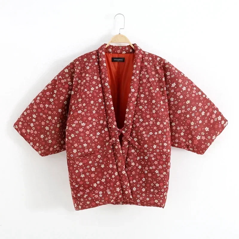 Japanese Kimono Japanese Kimono Cardigan Japanese Kimono Shirt Autumn Winter Hanten Jackets Women Japanese Kimono Lounger Homewear Pajamas Quilted Haori Cotton Padded Coat Asian Clothes