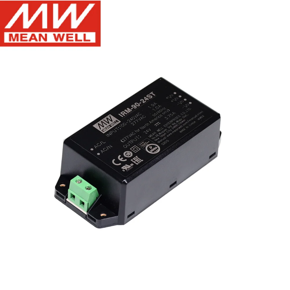 MEAN WELL IRM-90 스위칭 전원 공급 장치, IRM-90-12 IRM-90-15 IRM-90-24 IRM-90-48, 90W ST 그린 터미널 전원 모듈