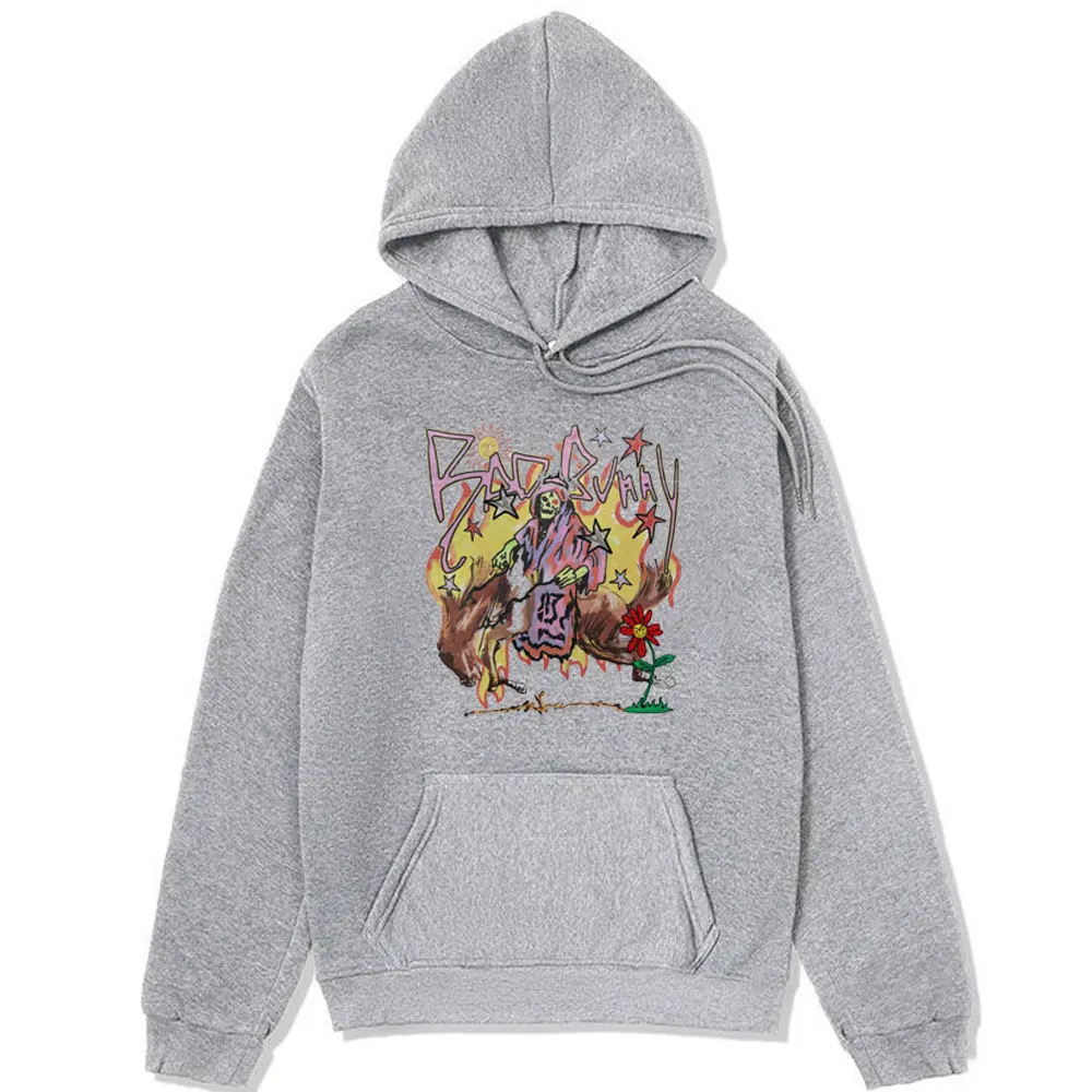 Rapper Bad Bunny Concert Hoodies Male Nadie Sabe Loque Va A Pasar Manana Graphic Sweatshirt Winter Oversized Fleece Pullover