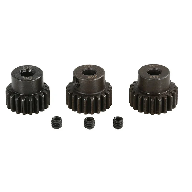 32P M0.8 5mm 13T 14T 15T 16T 17T 18T 19T 20T 21T Black Steel Metal Pinion Motor Gear For 1/10 Rc Model Car Motor