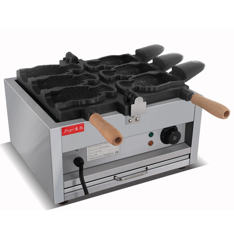 FY-1103B Commercial Use Ice cream Taiyaki machine Fish cone waffle maker ice cream Fish molds 2000W 4