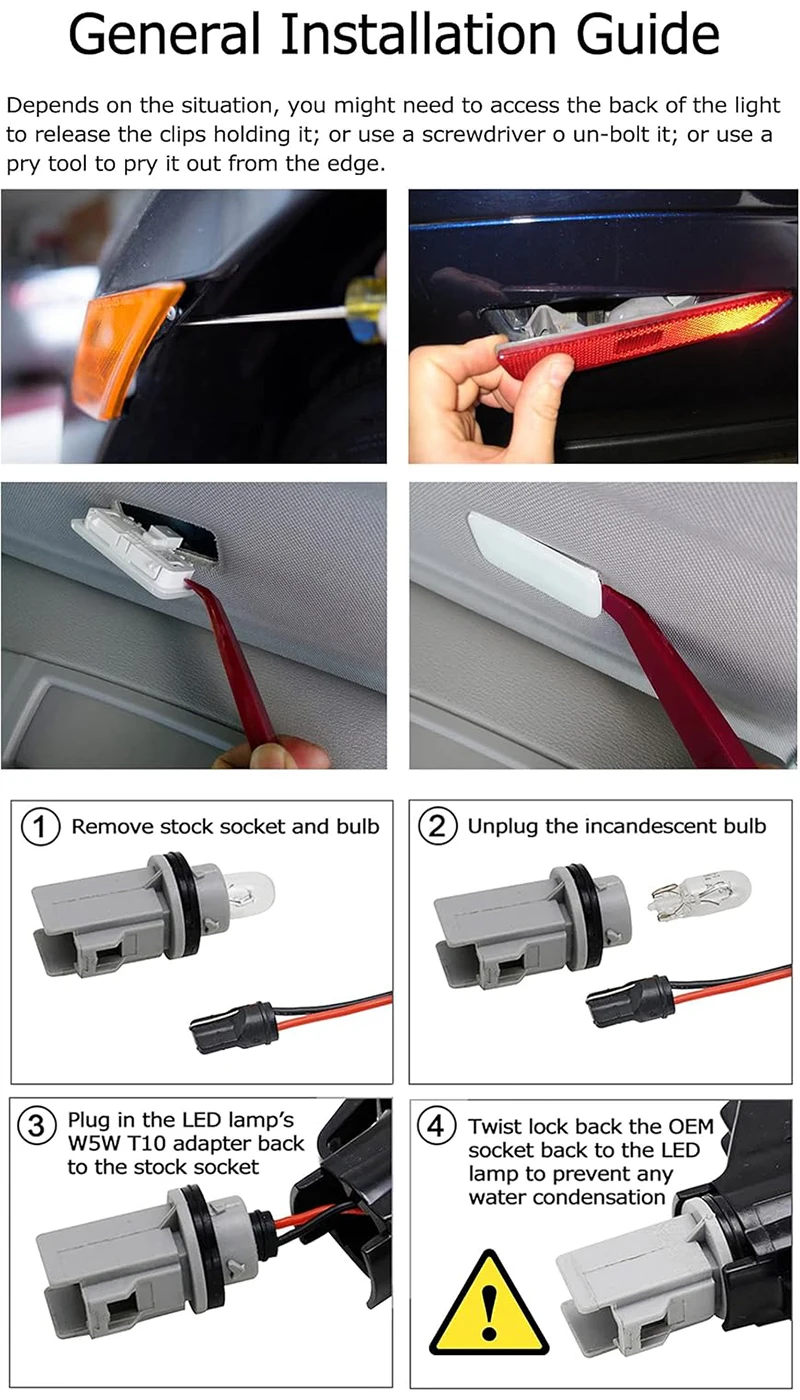 2xDynamic LED Side Marker Light Turn Signal Lamp For Jeep Compass Patriot Dodge