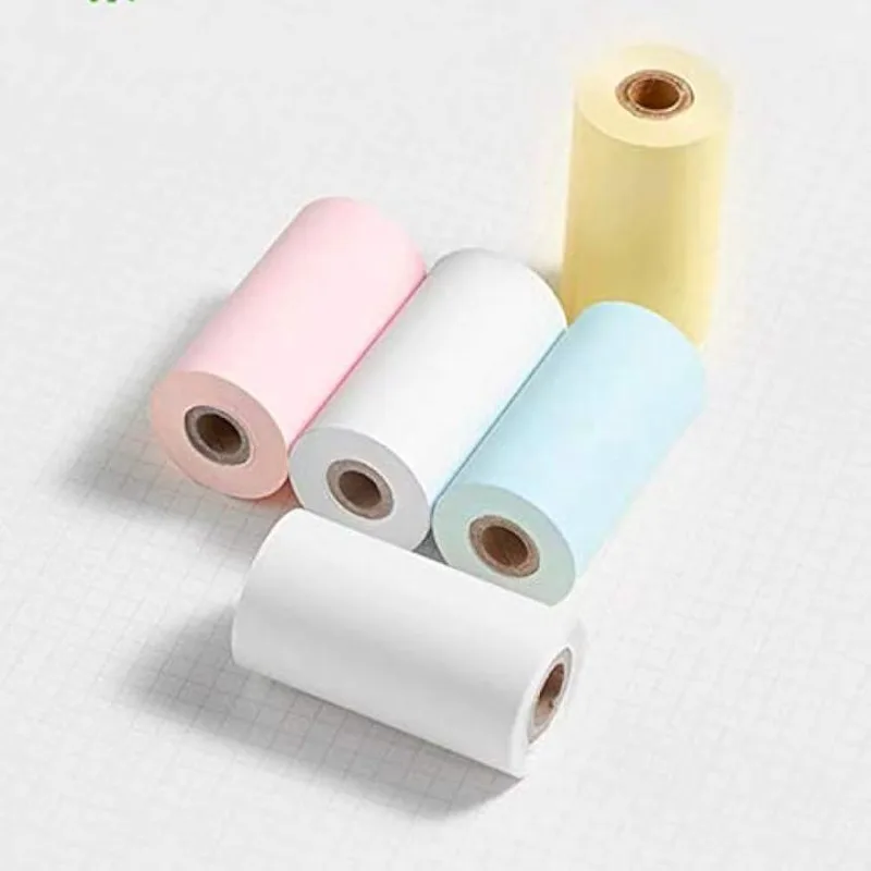 PeriPage A6 포켓 열 스티커 용지 롤, P1, P2 미니 포토 프린터용, 57x30mm 인쇄, 6 롤
