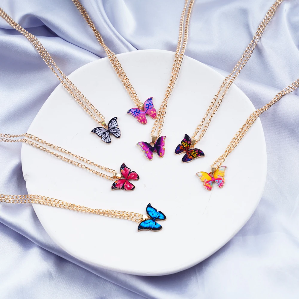 20 Teile/los Koreanische Neue Schmetterling Anhänger Halskette für Frauen Gilrs Nette Reizende Hals Schmuck Zubehör Geburtstag Geschenke – Detail 10