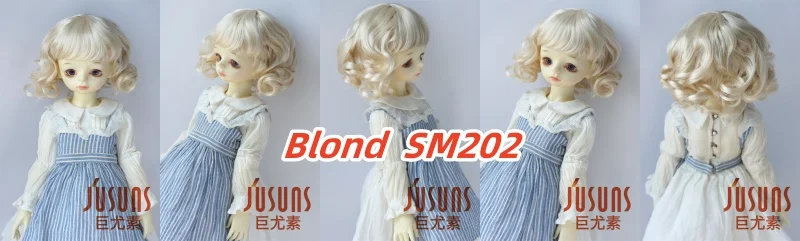 JD164 Kurze Lady Curls Synthetische Mohair BJD Perücken 5-6" 6-7" 7-8" 8-9" 9-10" 10-11" YOSD MSD SD DOD QBaby Blythes Puppenzubehör – Detail 34