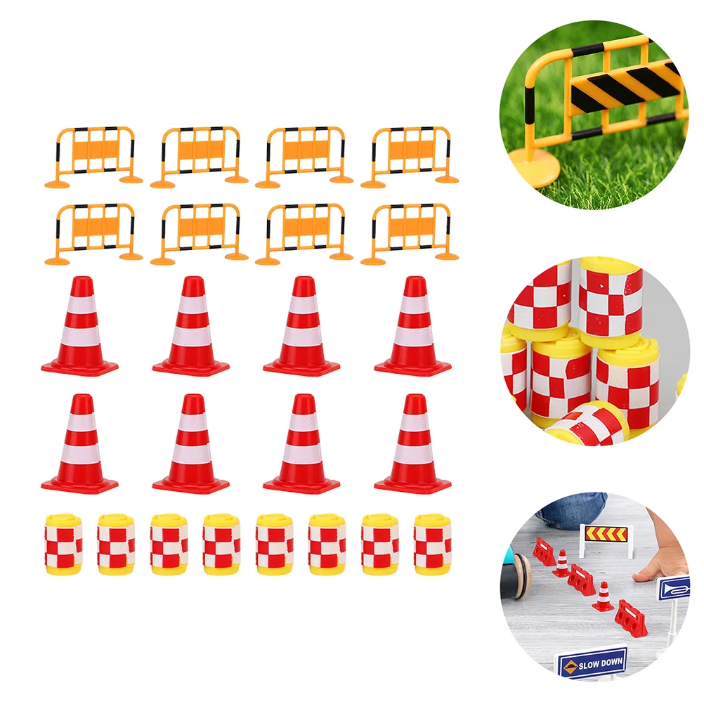 

24pcs Children Mini Roadblock Toys Traffic Signs Toys Cognitive Toys for Kids