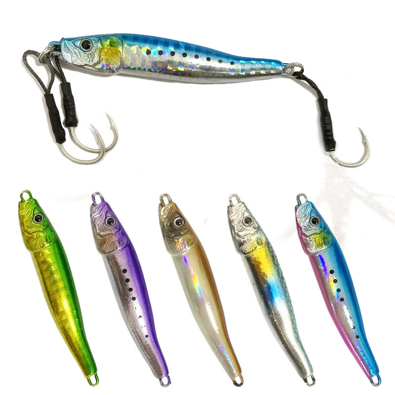 1PC Metal Jig Fishing Lure Weights 40g 65mm rolling Hard Bait Bass