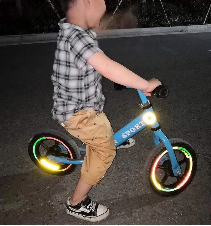 Zurück Gum Kristall Farbe Gitter Fahrrad Umriss Auto Aufkleber Warnung Aufkleber Reflektierende Streifen Band Sicherheit Logo Reflektierende Film5M – Detail 15
