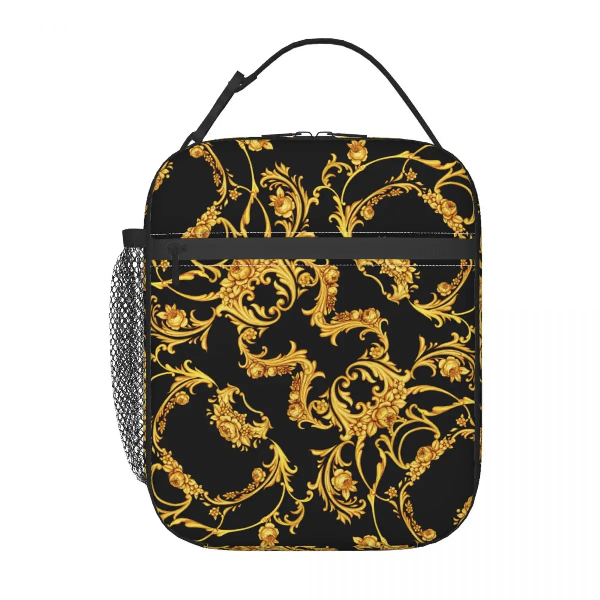 Custom Luxury Baroque Floral Lunch Bag Men Women Cooler Thermal Insulated Lunch Boxes for Children School