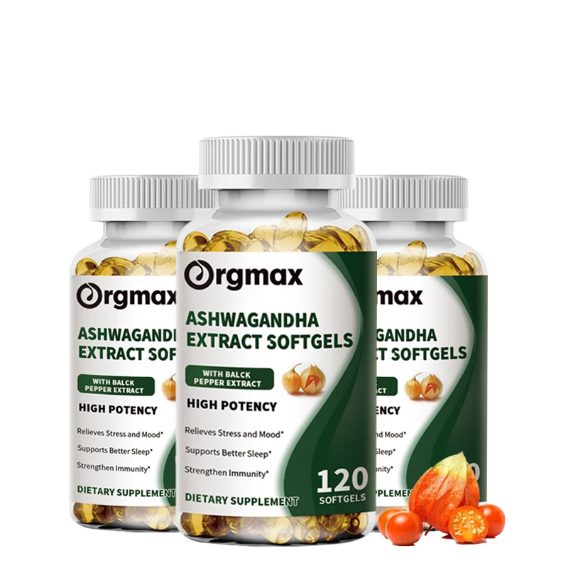 Ashwagandha Supplement Organic Ashwagandha Capsules Piperine Extract Stress Relief Natural Mood and Focus Natural Energy Supplement Unisex