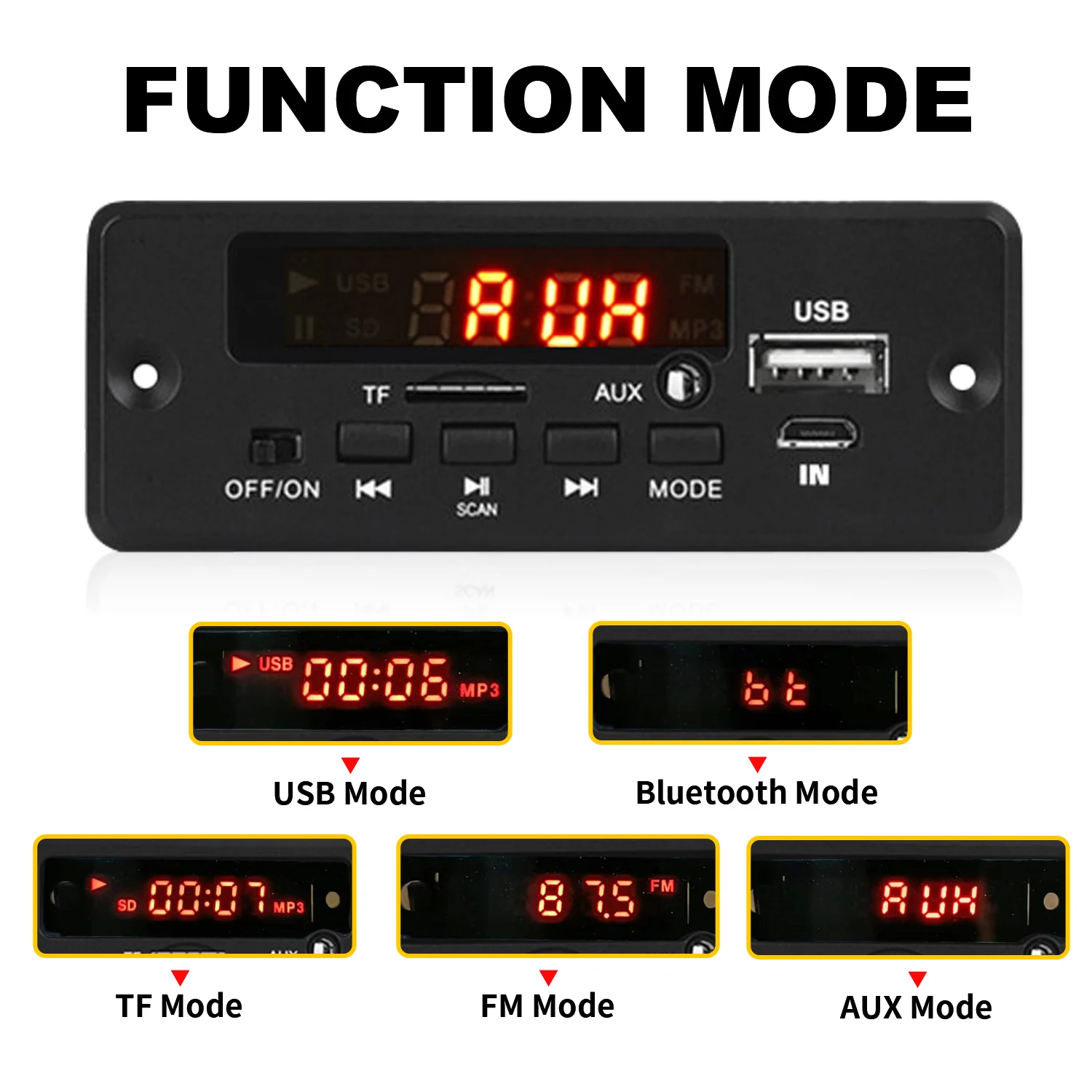 50W Amplifier 12V MP3 Decoder Board - Image 4
