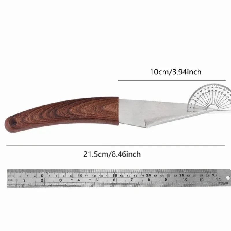 Wooden Handle Grafting Knife Leather Shell Suitable for Garden Grafting/unpacking Garden Hand Tool folding grafting knife garden tools grafting knife