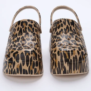 Home Slipper Platform High Heel Wedge Clog Woman charm Sandal Flip Flops Beach Chunky House Cloud Shoe Female Slides Outdoor 1